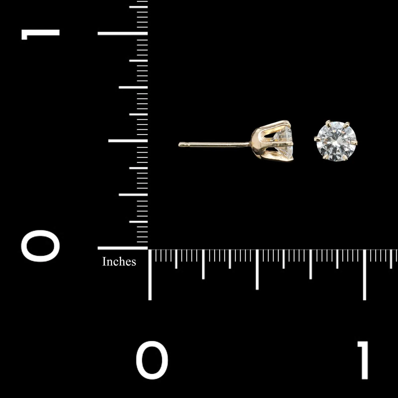 14K Yellow Gold Estate Diamond Stud Earrings