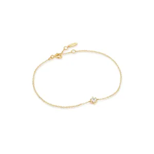 14kt Gold White Sapphire Bracelet