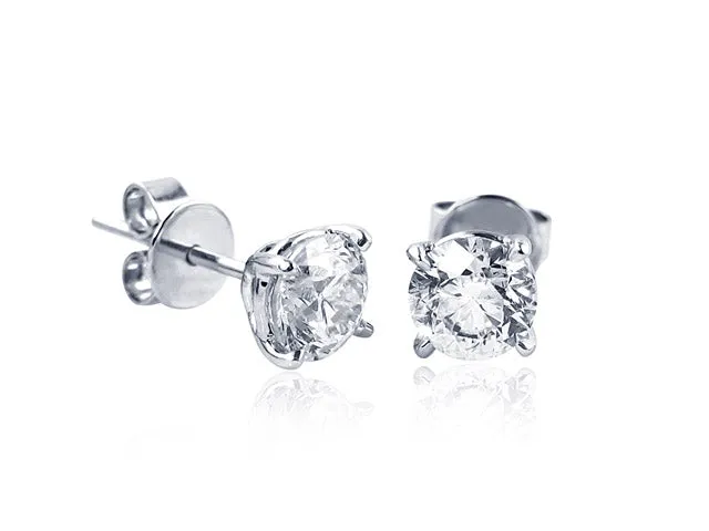 1.53ctw Round Diamond Stud Earrings