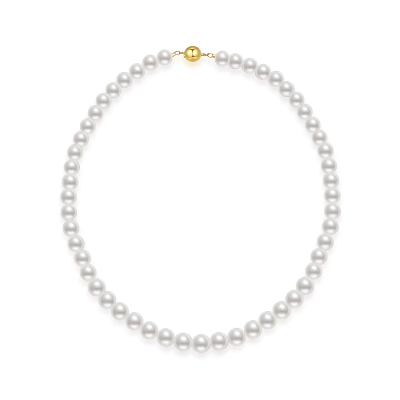 18k Gold Top Grading Aurora HANADAMA Akoya Pearl Necklace KN00025