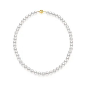 18k Gold Top Grading Aurora HANADAMA Akoya Pearl Necklace KN00025