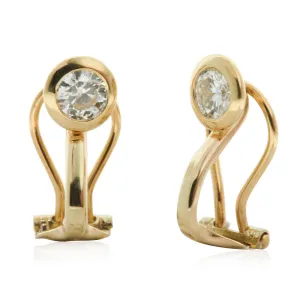 9ct & 18ct Yellow Gold Diamond Clip On Earrings