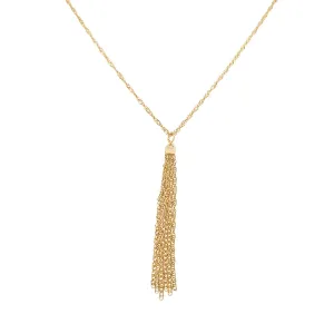 9ct Yellow Gold Fancy Tassle Pendant Singapore Necklace