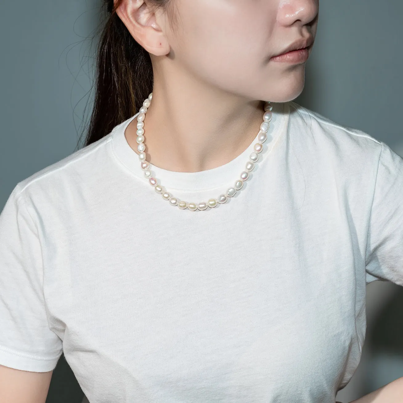 Baroque Pearl Necklace WN00536 | Rock