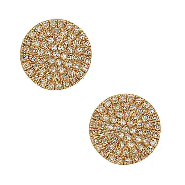 Bassali Pave Disc Earrings