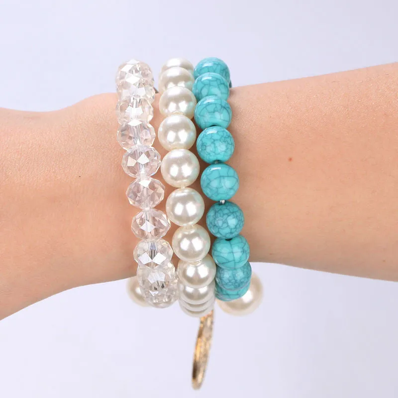 Bracelets For Women Rushed Sterling Jewelry Handmade Pearl Beads Design Colorful Fashion Multilayer Bracelets