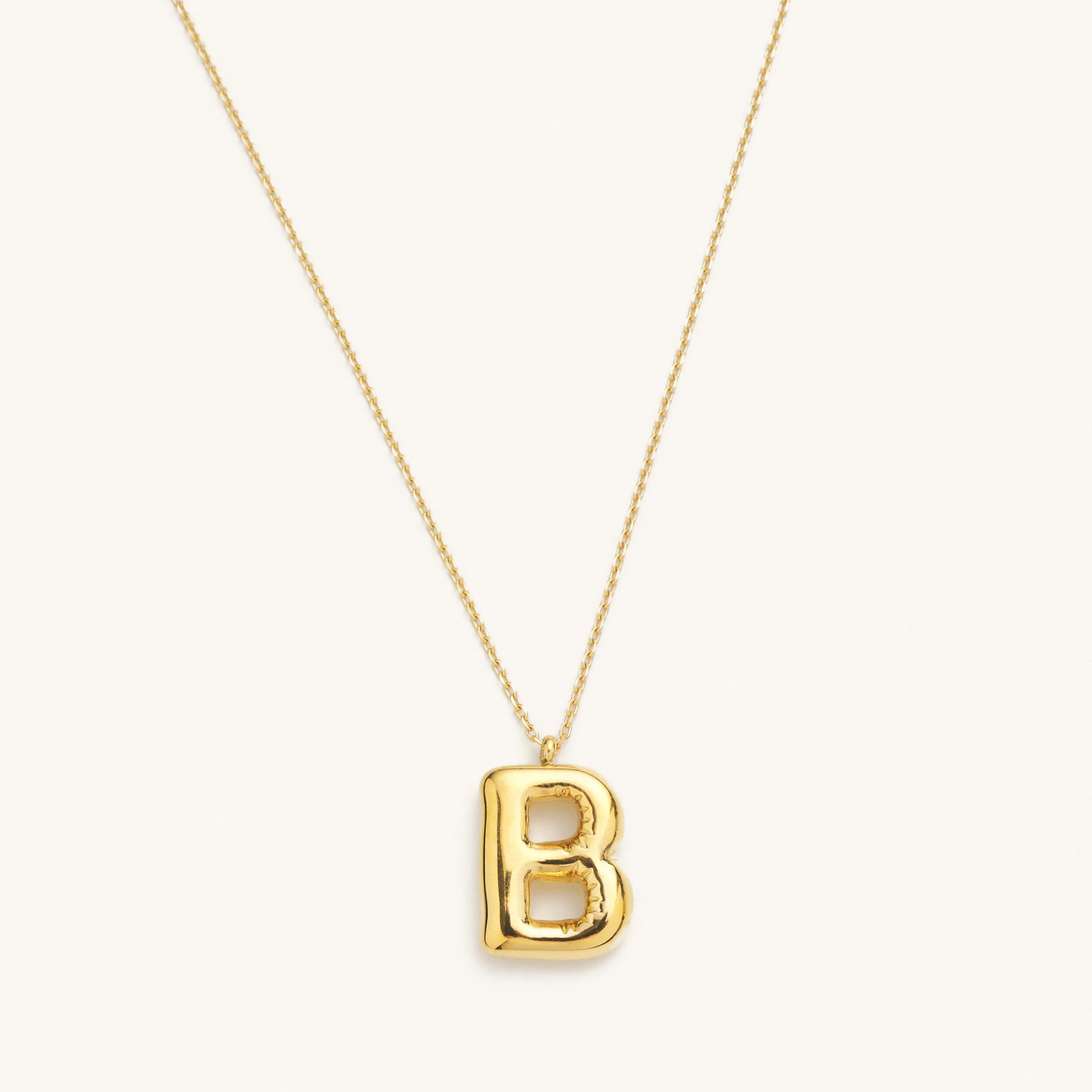 Bubble Initial Charm Necklaces- Gold