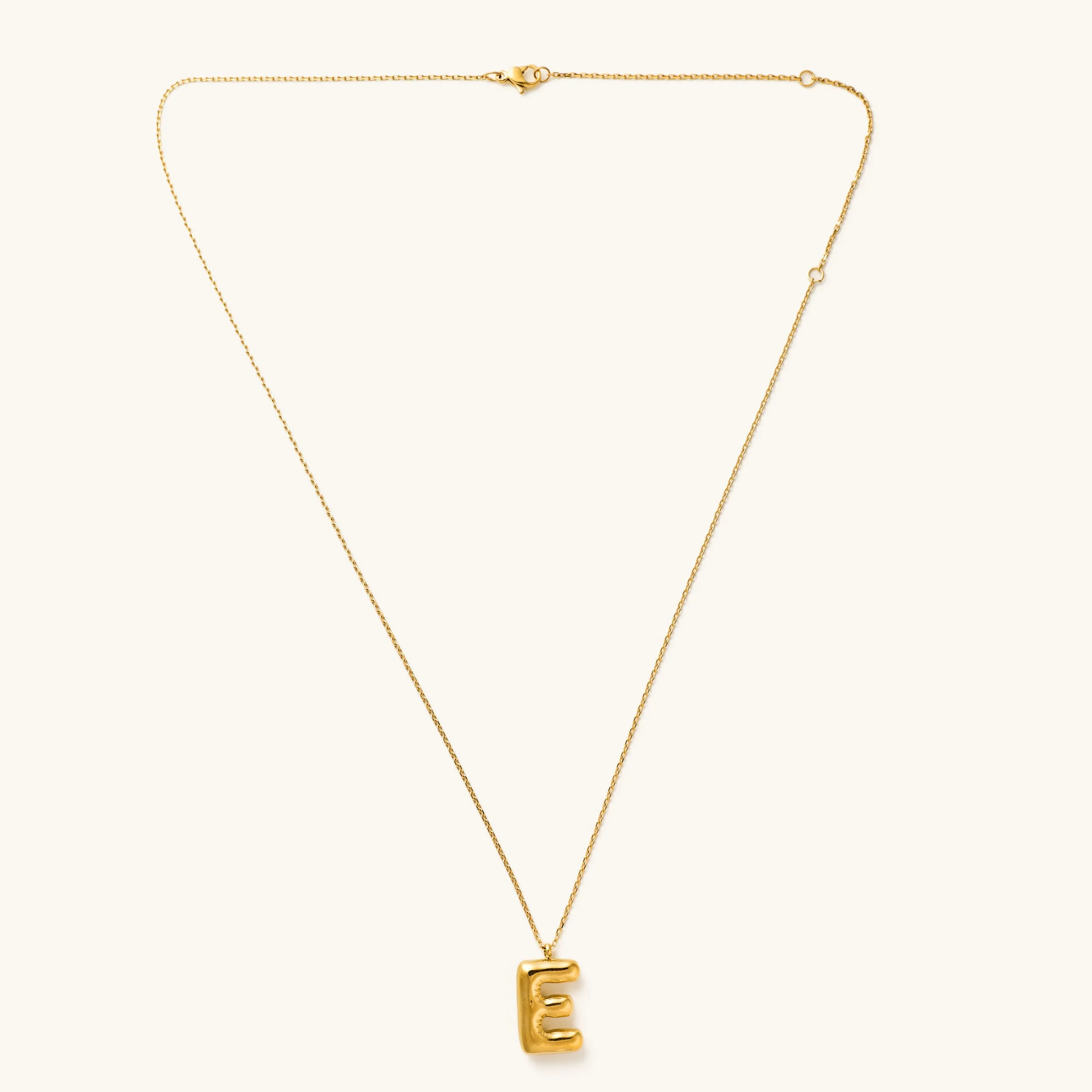 Bubble Initial Charm Necklaces- Gold