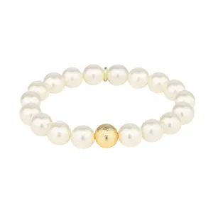 BuDhaGirl | White Pearl Mala Beaded Bracelet