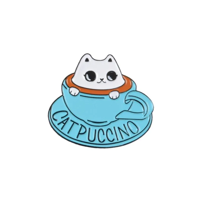 Caffeine Cats Enamel Pin