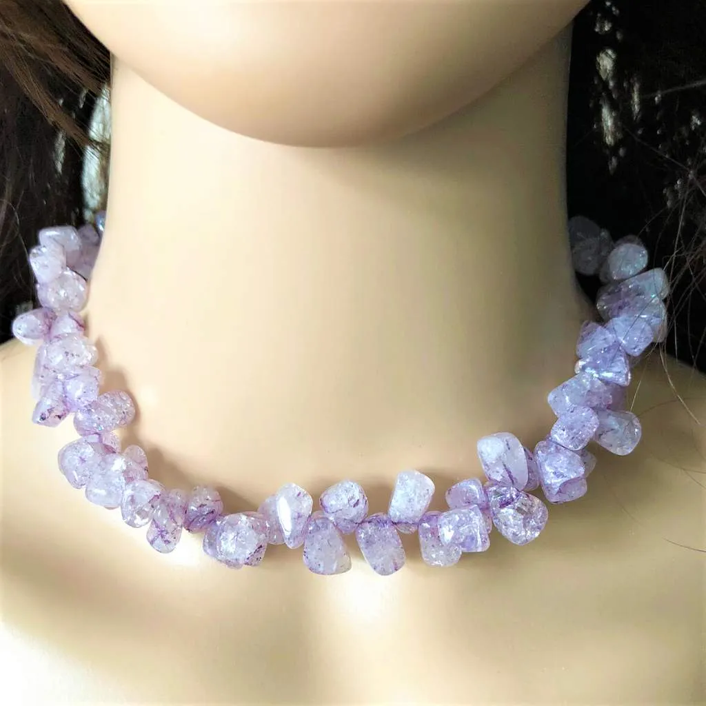 Candy Crush Purple Quartz Necklace