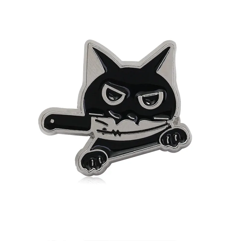 Cartoon Style Pin Letter Cat Alloy Enamel Unisex Brooches