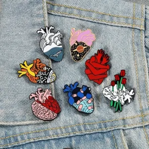 Cartoon Style Pin Organ Alloy Enamel Unisex Brooches