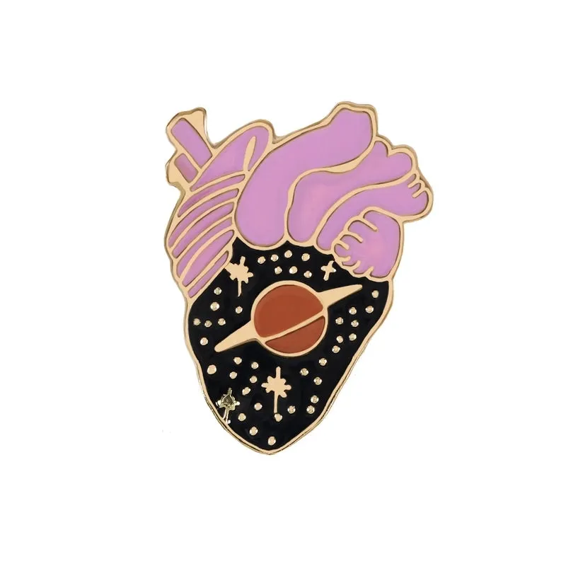 Cartoon Style Pin Organ Alloy Enamel Unisex Brooches