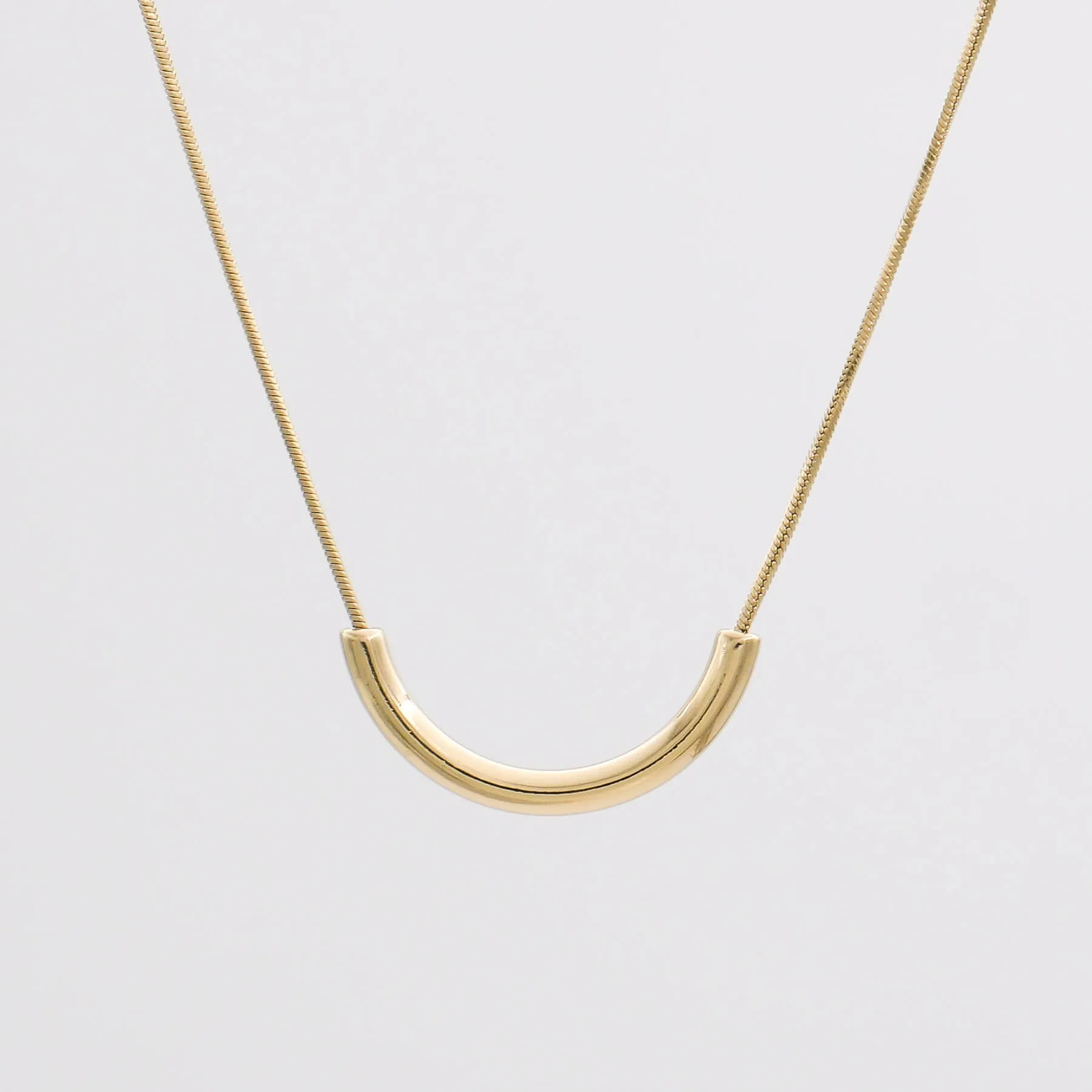 Cerys Crescent Bar Necklace