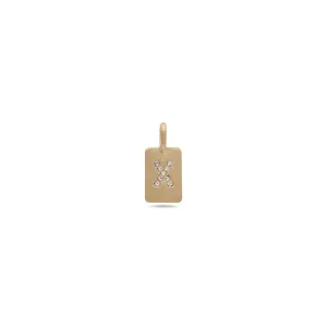 CHARM crystal X pendant, gold-plated