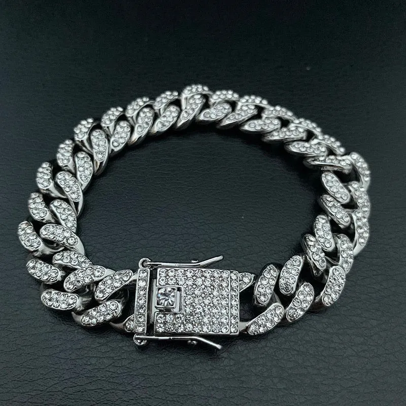 Chunky Link Rhinestone Bracelet