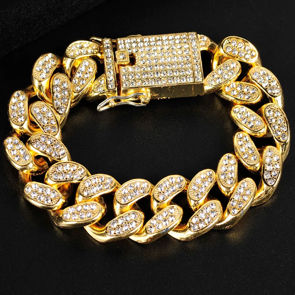 Chunky Link Rhinestone Bracelet