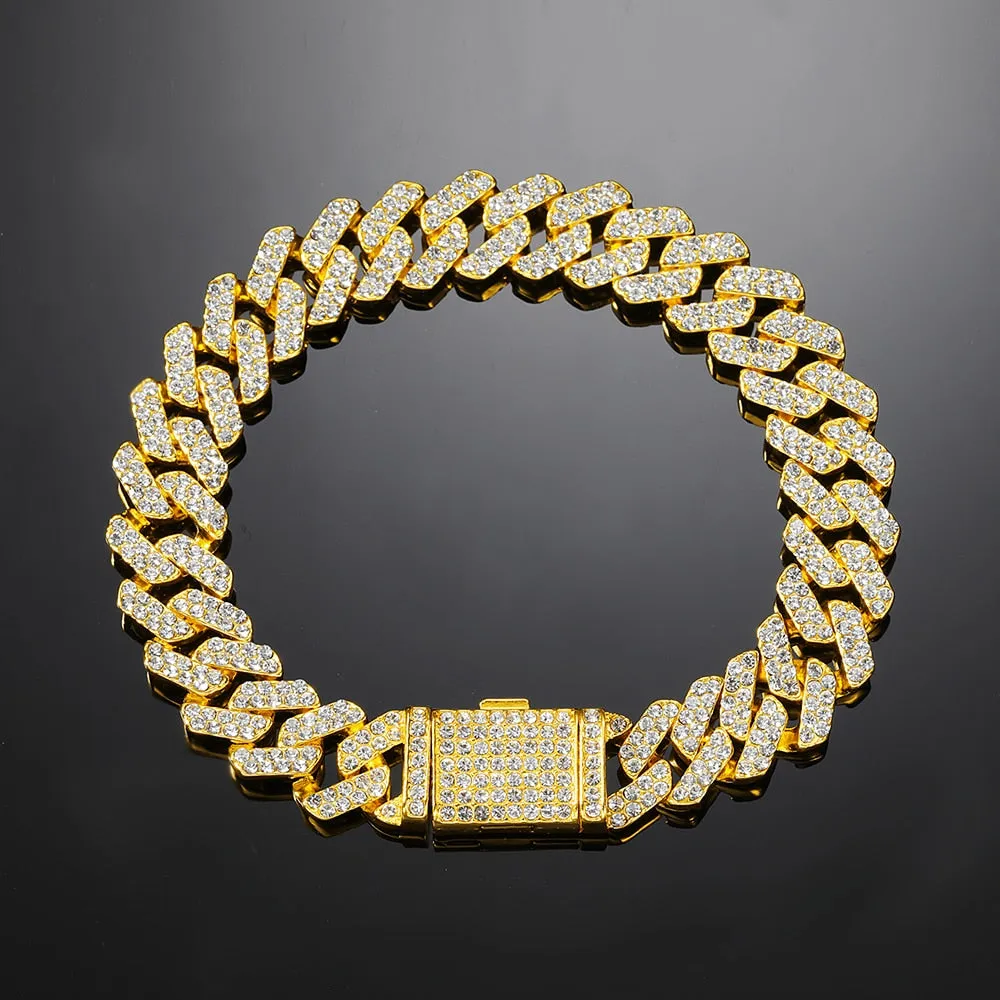 Chunky Link Rhinestone Bracelet