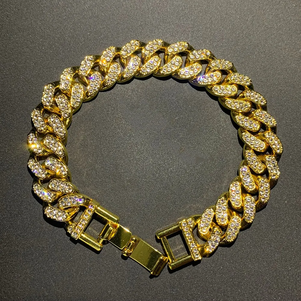 Chunky Link Rhinestone Bracelet