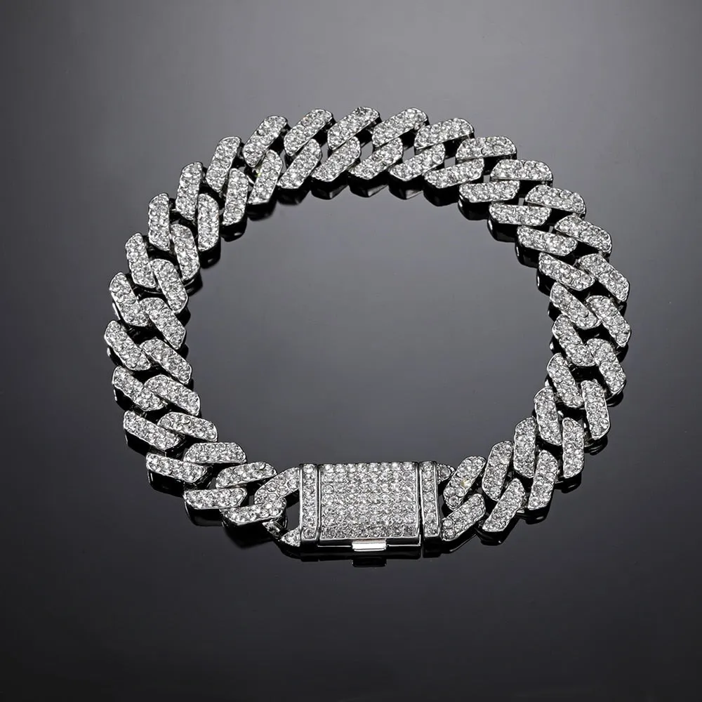 Chunky Link Rhinestone Bracelet