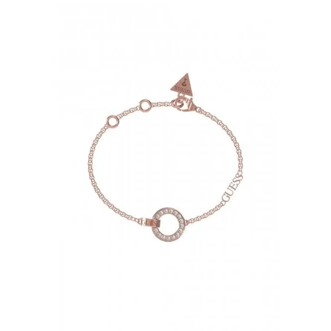 Circle Lights Pave Circle Rose Gold Bracelet UBB03162RGL