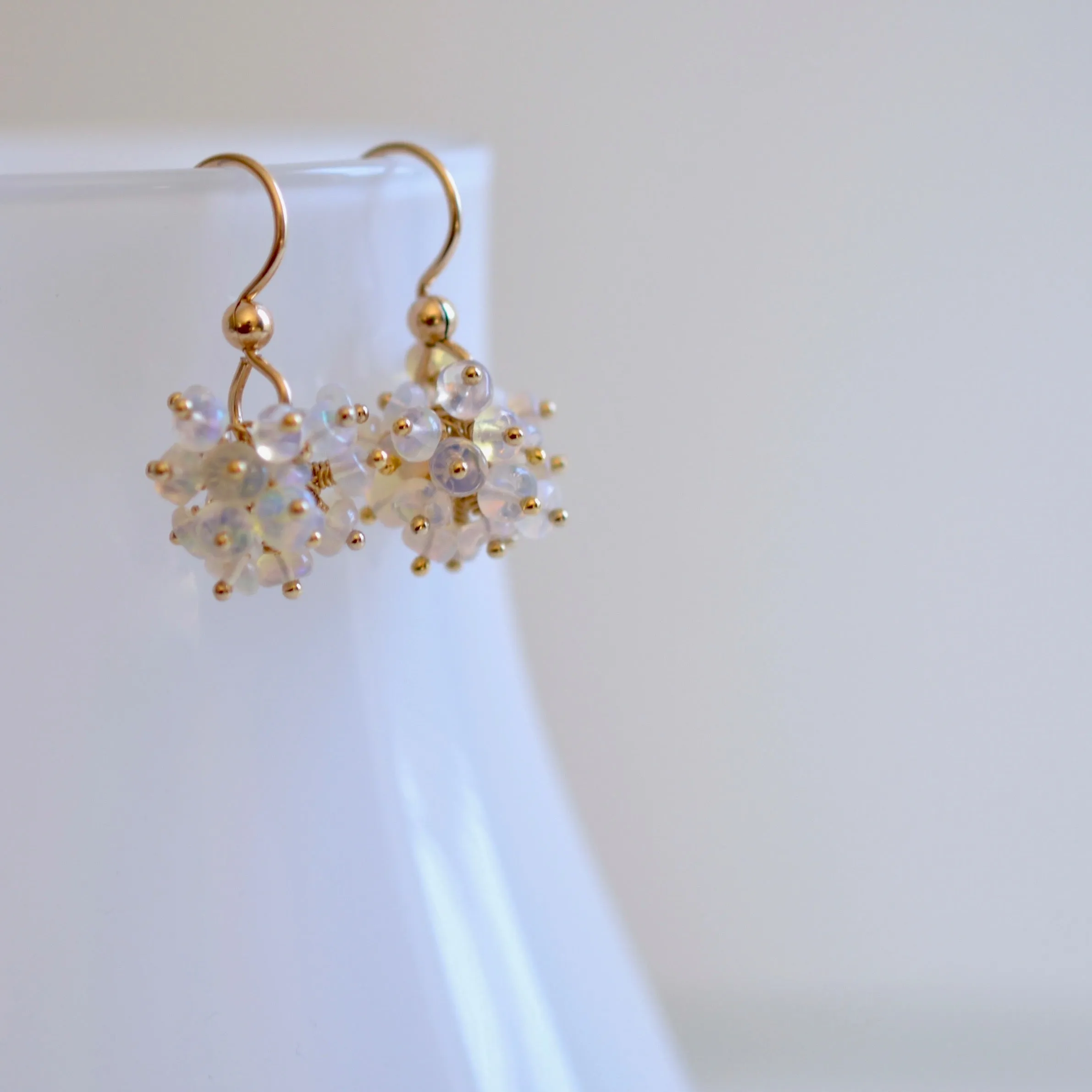 Claudia - Ethiopian Opal, 14k Gold Filled Earrings