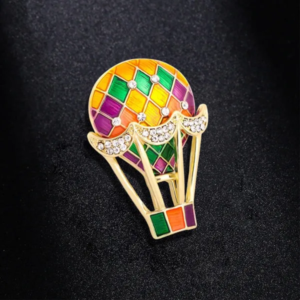 Colorful Hot Air Balloon Brooch 彩色熱氣球胸針 KCHM1169