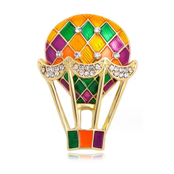 Colorful Hot Air Balloon Brooch 彩色熱氣球胸針 KCHM1169