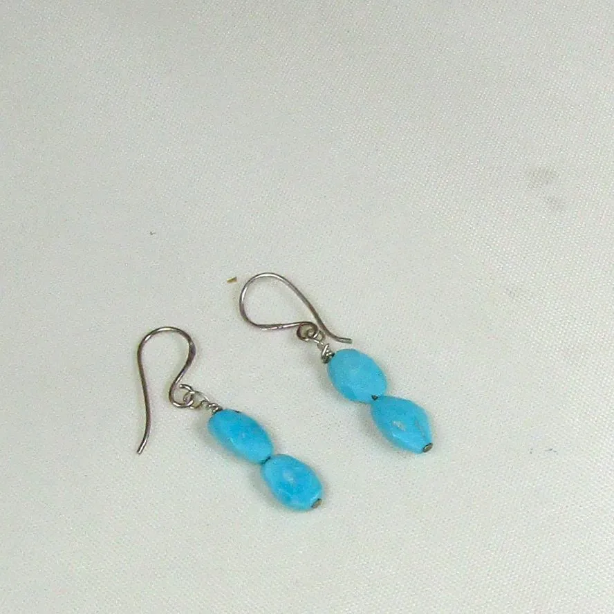 Delicate Sleeping Beauty Turquoise  Earrings