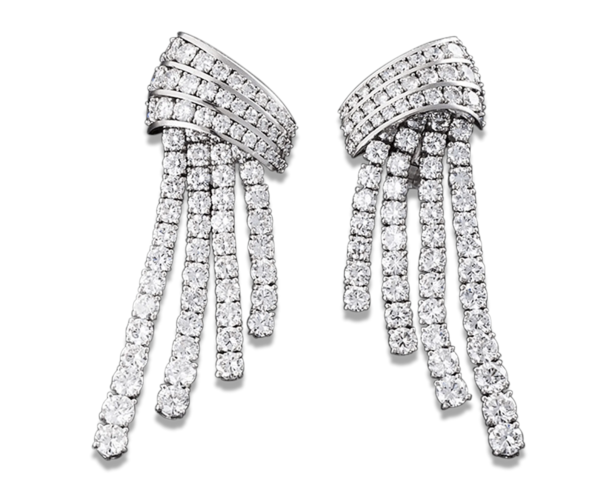 Diamond Dangle Earrings, 27.50 Carats