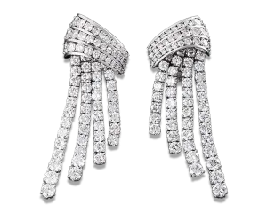 Diamond Dangle Earrings, 27.50 Carats