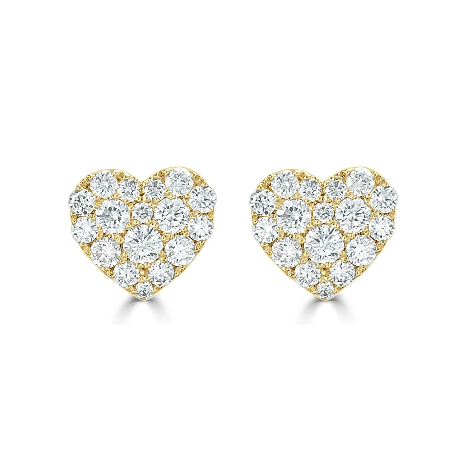 Diamond Heart Studs