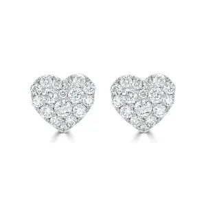 Diamond Heart Studs