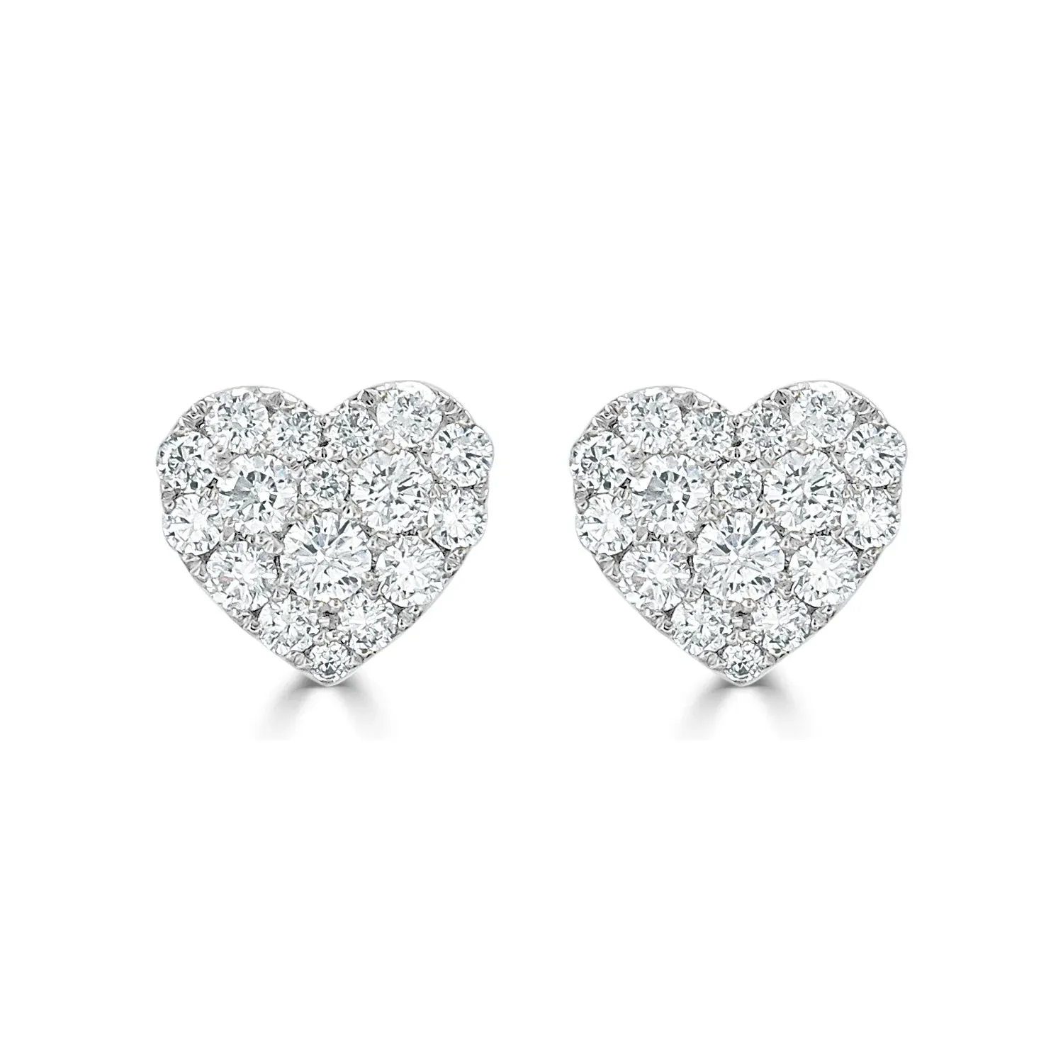 Diamond Heart Studs