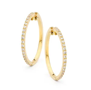 Diamond Hoop Earrings