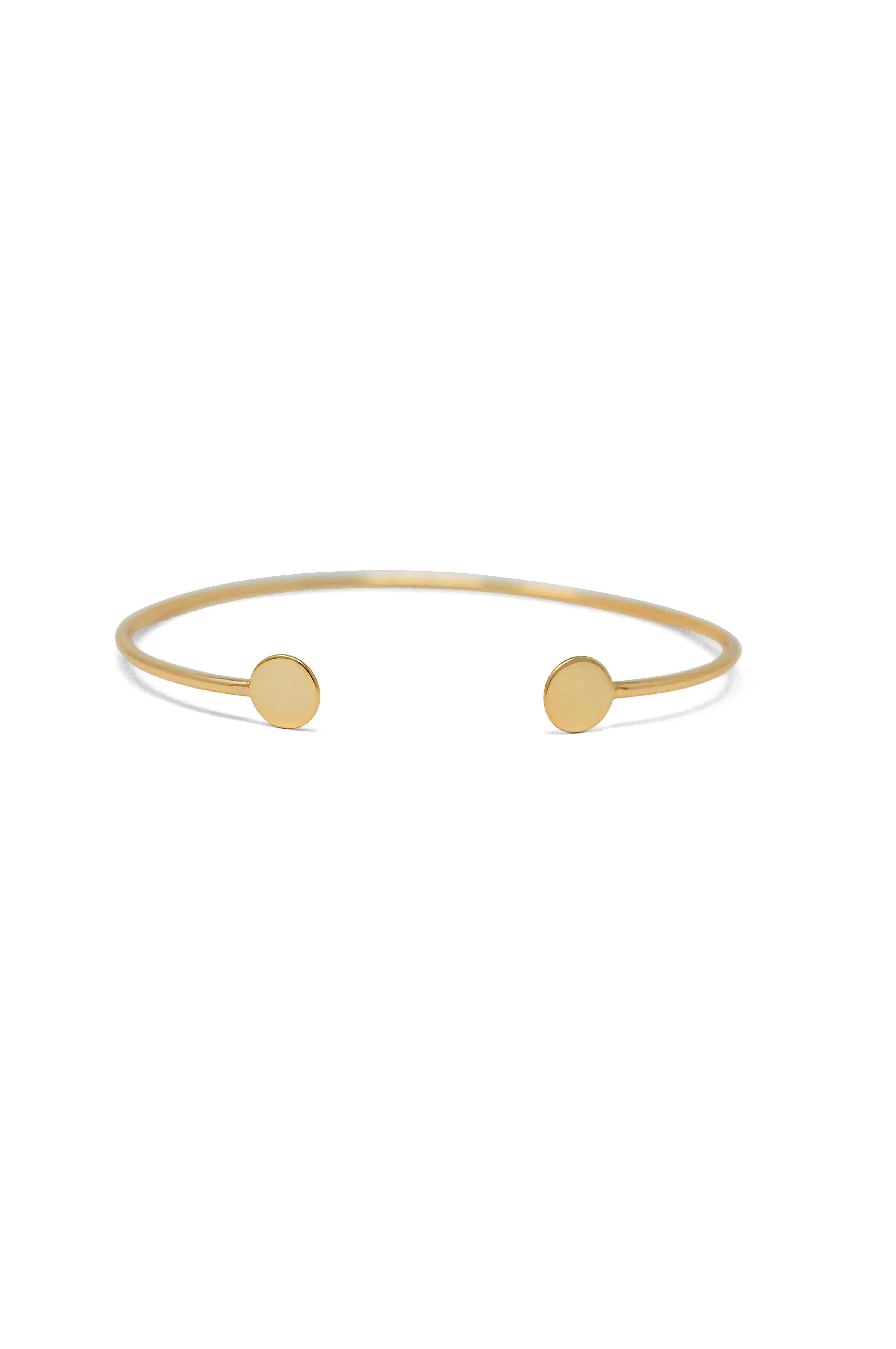 Dots & Dashes Gold Plated Sterling Silver Adjustable Bracelet