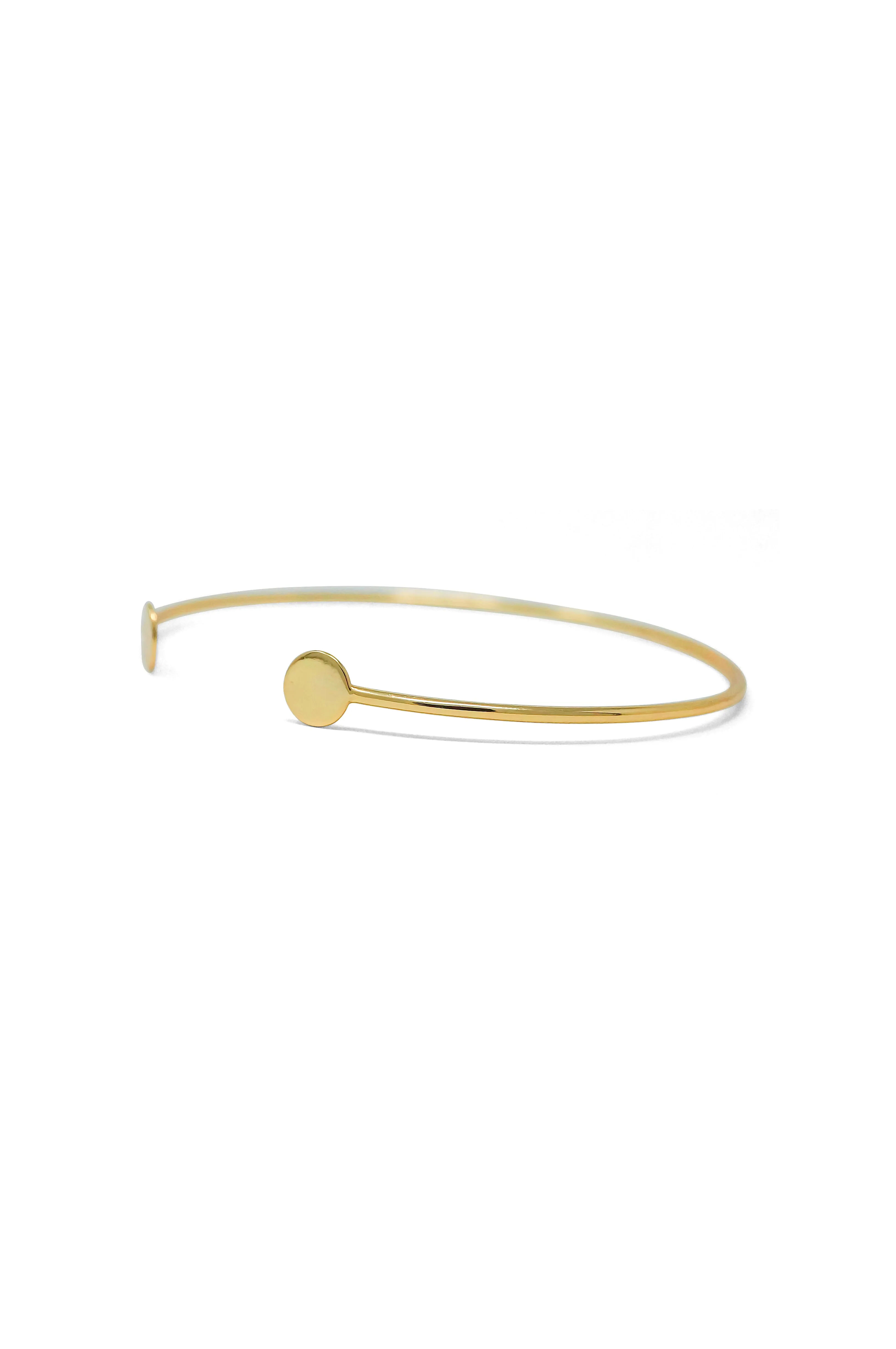 Dots & Dashes Gold Plated Sterling Silver Adjustable Bracelet