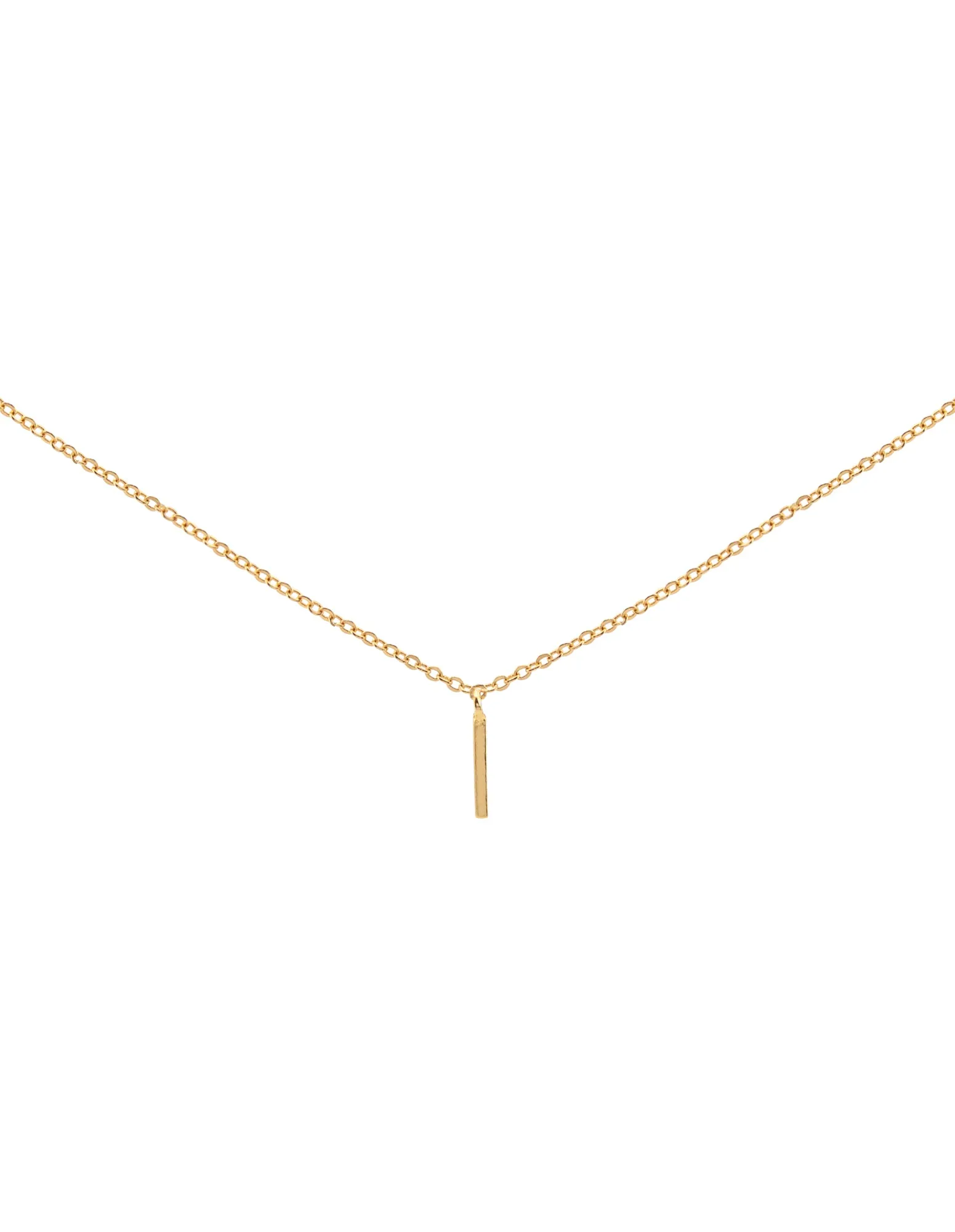 Elly Lou Timeless Initial Necklace - I- Gold