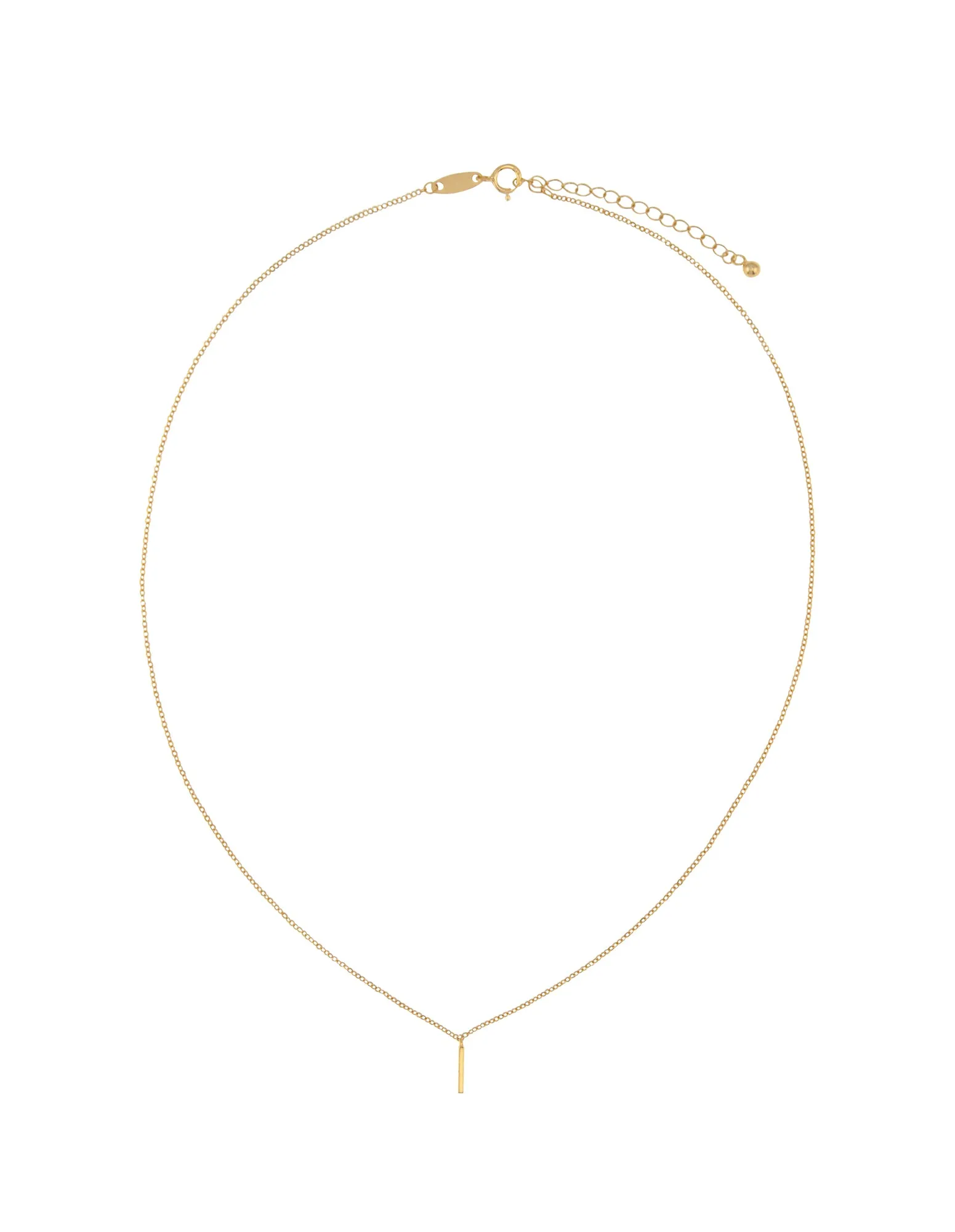 Elly Lou Timeless Initial Necklace - I- Gold