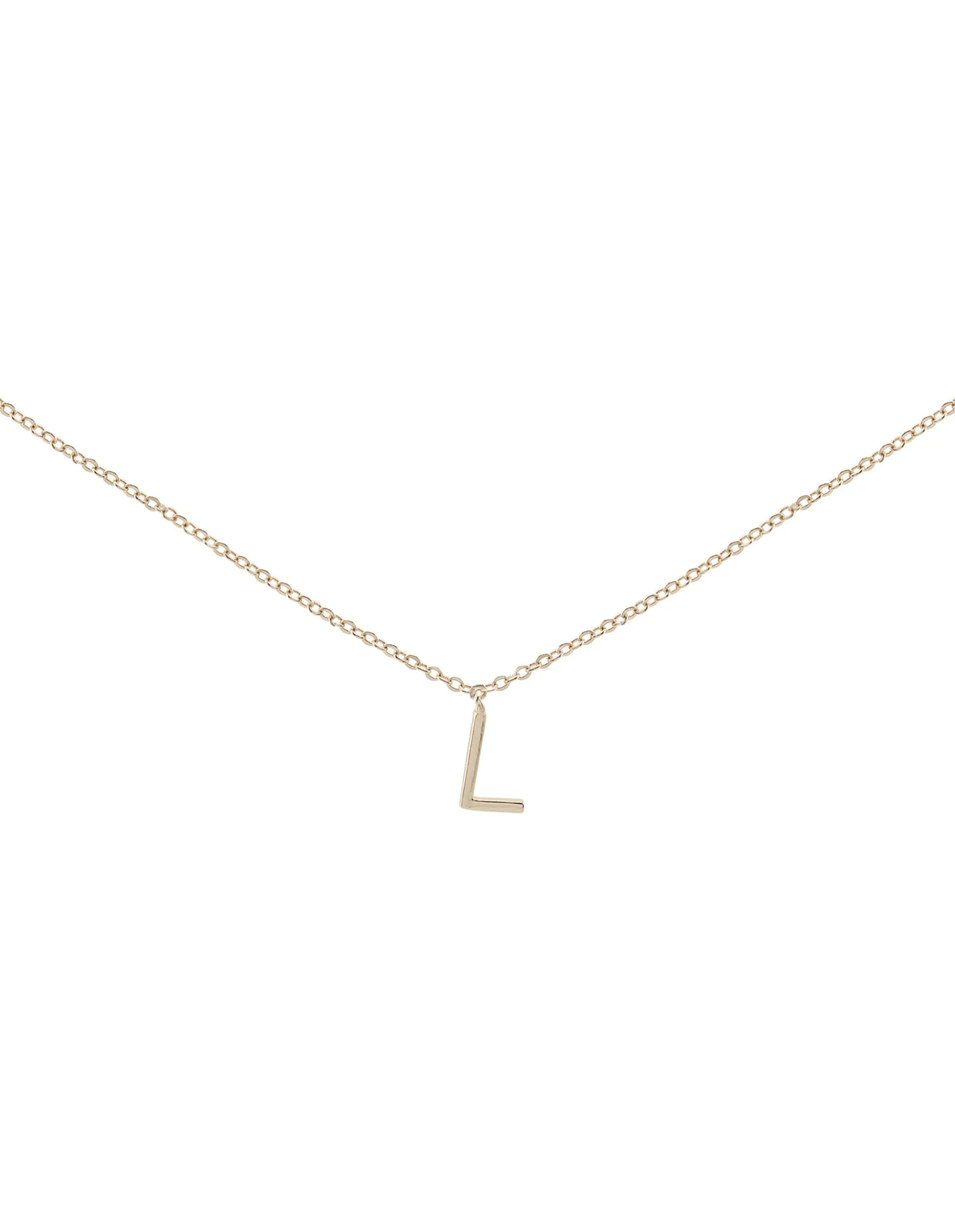 Elly Lou Timeless Initial Necklace - L- Silver