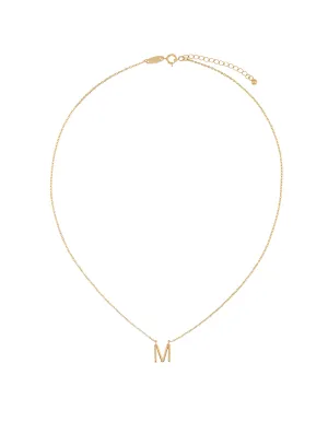 Elly Lou Timeless Initial Necklace - M- Gold