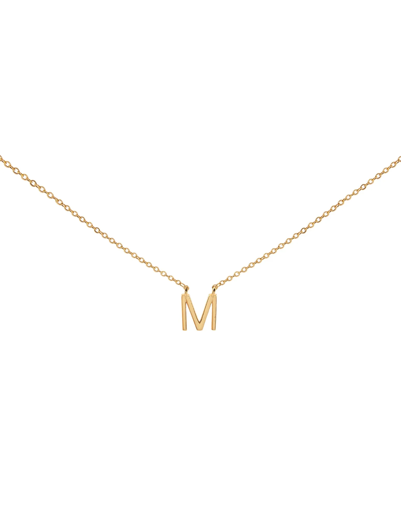 Elly Lou Timeless Initial Necklace - M- Gold