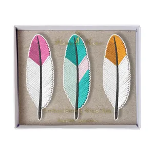 Embroidered Brooches - Feathers