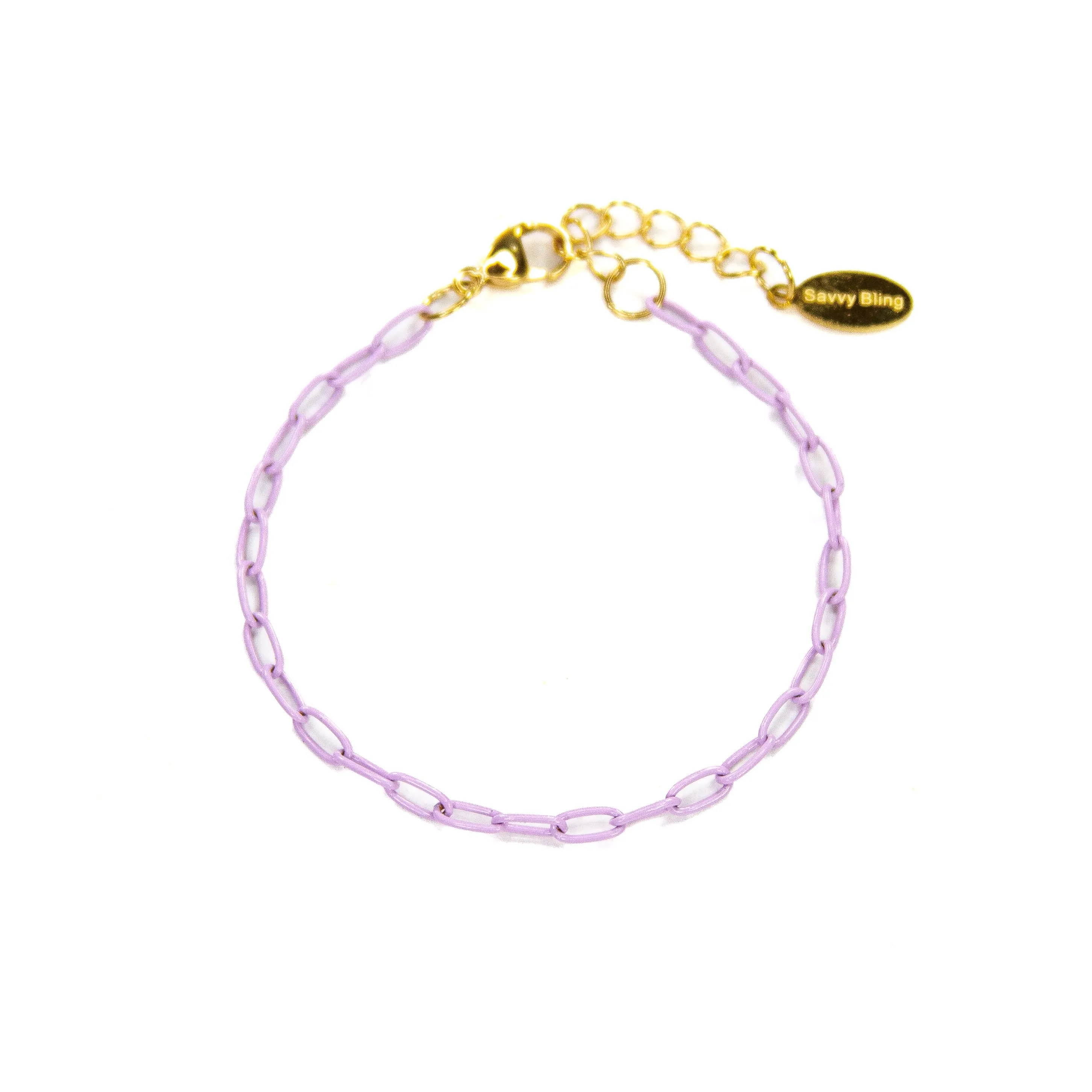 Enamel 16  Colors mini paperclip chain link bracelet