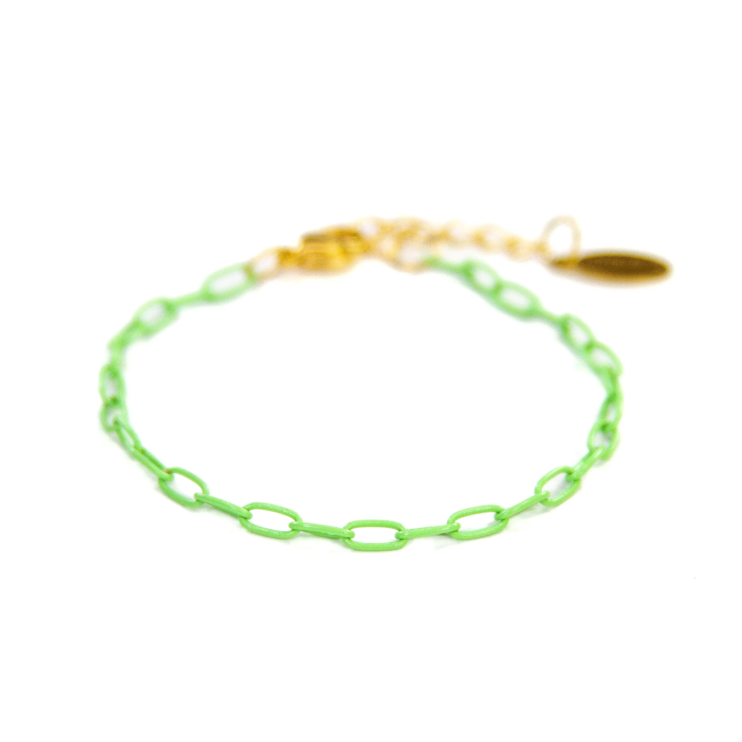 Enamel 16  Colors mini paperclip chain link bracelet