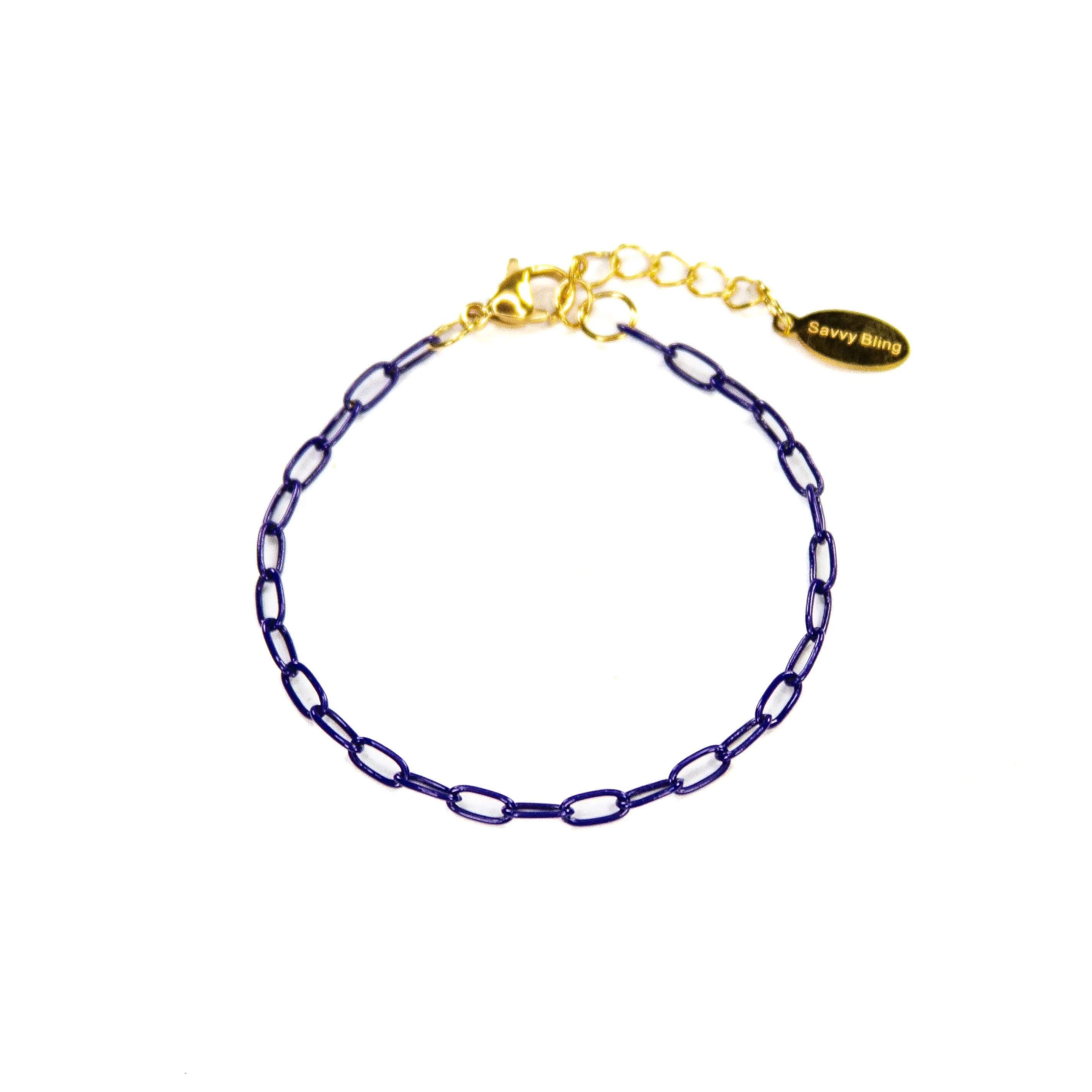 Enamel 16  Colors mini paperclip chain link bracelet