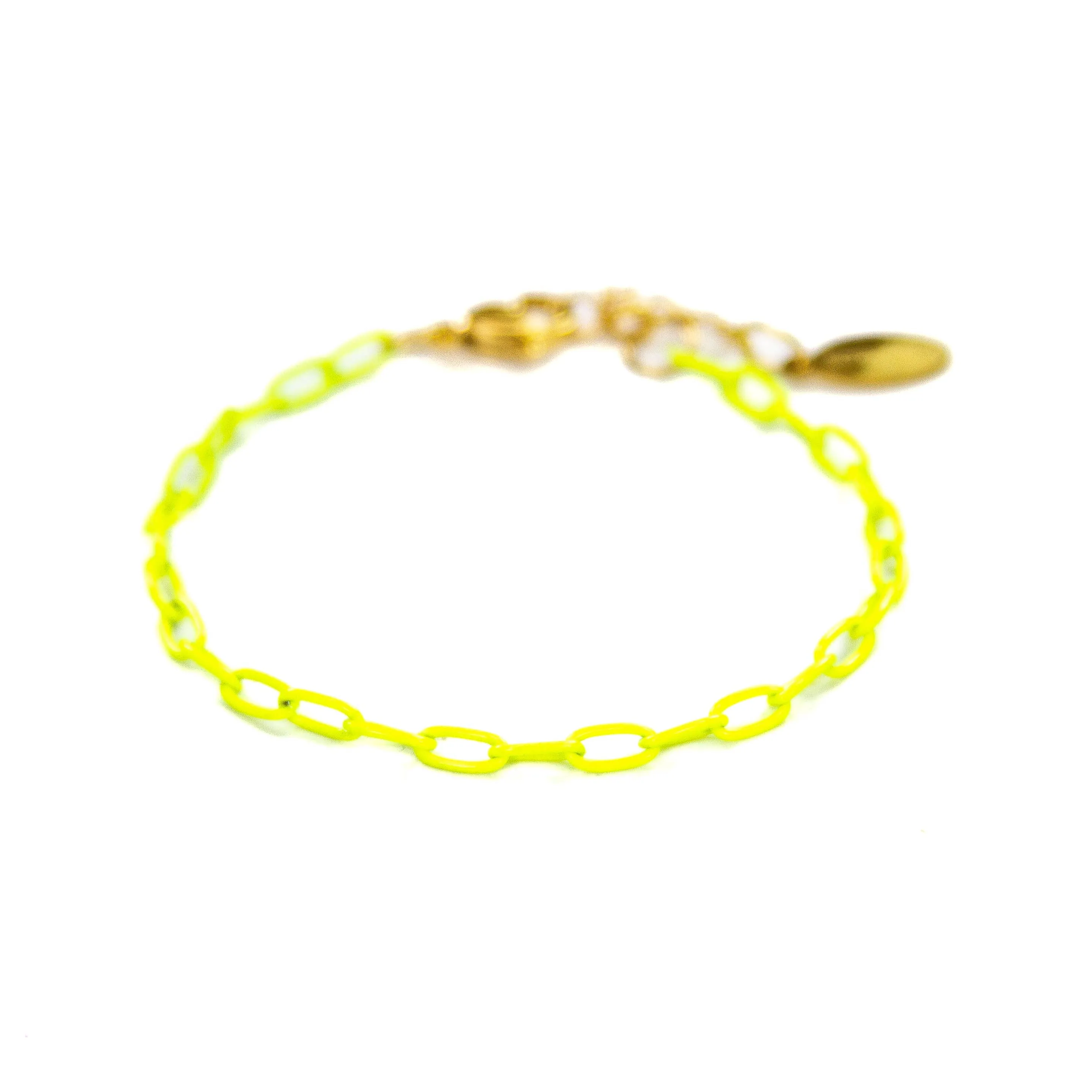 Enamel 16  Colors mini paperclip chain link bracelet