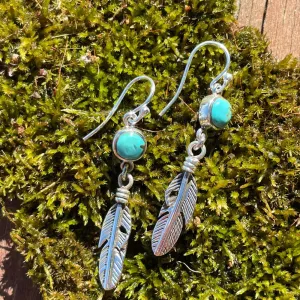 Feather {turquoise} Earrings