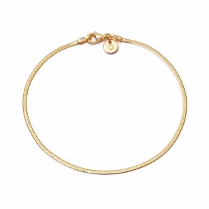 Fine Snake Chain Bracelet 18ct Gold Plate